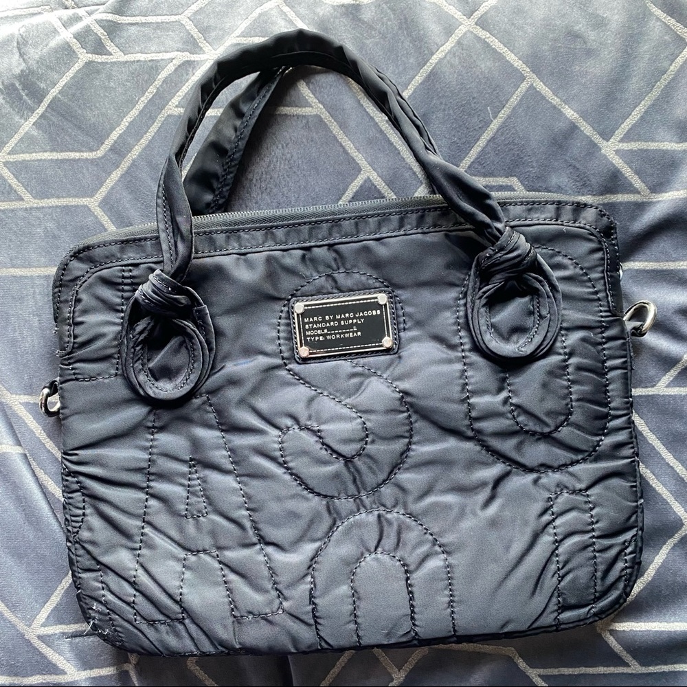 MARC BY MARC JACOBS Quartz Black Nylon 13” Laptop Bag (No strap)
